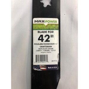MaxPower 21" Mower Blade for 42" Deck – Craftsman, Husqvarna, Poulan 331713